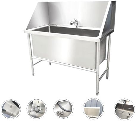 Edelstahl-badewanne Für Die Hundepflege, Badewanne Für Haustiere, Waschstation Für Haustiere, Badewannenstation Für Die Hundepflege, Professionelle Hundewaschstation, Hundepflegewanne Für Zu Hause, Ko