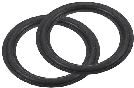 QUARKZMAN Goma Altavoz Espuma Borde Envolvente Anillos 4,5 Pulgadas 82mm x 115mm Perforado Subwoofer Anillos Repuesto Piezas para Altavoz Reparación o Bricolaje Negro 2uds