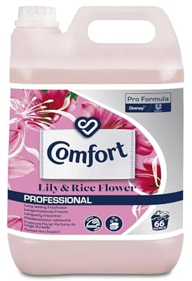 Comfort Pro Fabric Conditioner, Lily & Riceflower, Long-Lasting Freshness, Softness, Silk Protein, Biodegradable, 5L