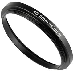 WIIYE Anello adattatore step-up da 40,5 mm a 43 mm, anello filtro step up da 40,5 mm a 43 mm, per tutte le marche UV ND CPL metallo stepping up anello adattatore filtro (da 40,5 mm a 43 mm)