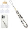 ZHANChen Handykette Handy Anhänger Phone Charm Natürlicher Kristallstein Kies Universal Handyanhänger (dunkle Farbe)