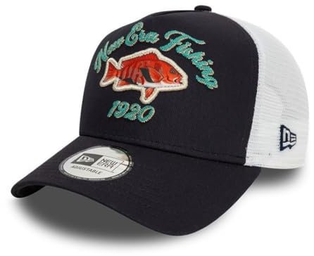 New Era Baseball Cap Fisch Angeln Red Snapper Trucker verstellbar Mesh gebogener Schirm blau - One-Size