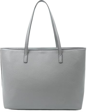 Tommy & Kate HARLEY Classic Tote Bag for Women, Premium Quality Shoulder Bag Grain Texture with Inner Pockets, Spacious and Stylish - Ideal for Work, Travel, and Daily Use (Grey)