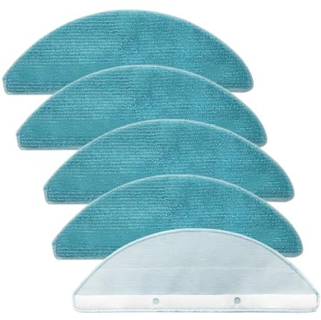 Pack 5 mopas de fregado para Cecotec Conga 8290 Immortal Ultrapower Home y 7490 Immortal con Bolsa Lavable para Lavadora, recambios Lavables y Reutilizables