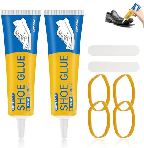 Miioto Colla Forte per Scarpe Professionale, Impermeabile, per Suola e Scarpe da Ginnastica - Trasparente, 60ml*2