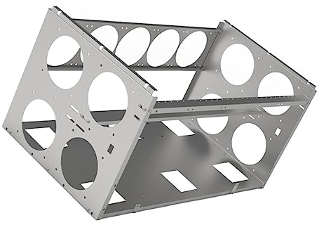 CAXUSD Computer Open Frame Gpu Mining Rack Für Grafikkarten Stapelbarer Kühlschrankrahmen Mit Optimaler Luftzirkulation Und Kabelmanagement Für Effizientes Mining Von Kryptowährungen