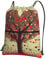 yomeeaaaa Rucksack mit Kordelzug, Turnbeutel, Kordelzugbeutel, Herz-Baum, Kordelzugbeutel für Reisen, Schwarz , One size