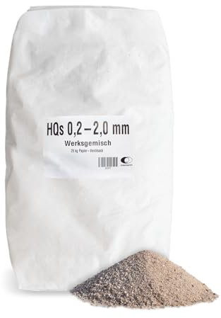 GALAMIO Quarzsand Sand Spielsand Sandkastensand Filtersand Poolsand Rasensand Vogelsand Aquariensand Terrariensand Teichsand Streusand 0,2-2,0mm 25kg Sack/ 1 Karton Wolff & Müller