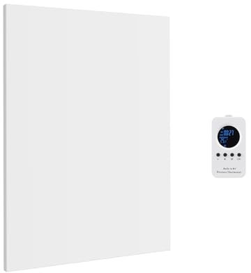 Hocosyme Infrarotheizung mit Thermostat 300 Watt, Infrarotheizung Wandmontage bis 120 Grad Celsius für 3-8㎡ - 1-3 Min auf Betriebstemperatur - TÜV- mit Fernbedienung BNF-WK-300W