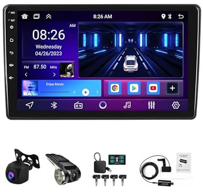 9 Pulgadas HD Pantalla Táctil Android 13 Radio Coche para VW Passat B5 Bluetooth 2 DIN Autoradio con CarPlay AHD Cámara Trasera GPS Navegación Control En El Volante(W2 2+32G)