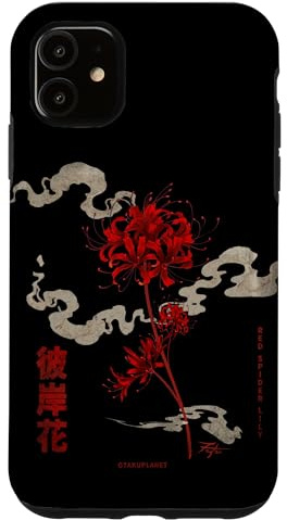 Hülle für iPhone 11 Red Spider Lily im Japanische Retro Harajuku Ästhetik Stil