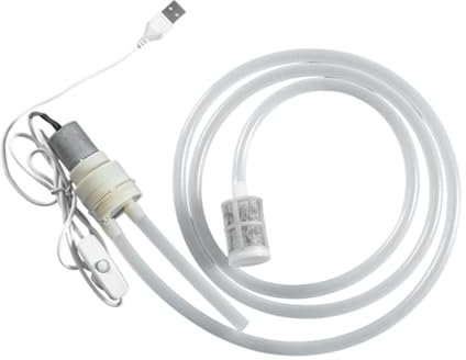 perfk Pompa di auto -innesco di sifone elettrico, pompa di trasferimento di vino, compatta, facile da usare, portatile, per bevande da vino domestica, 1.5 M di Tubo