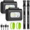 Adiwo 2Pcs LED Clip Lampe, Wiederaufladbar Kleinstirnlampe Brustlampe Sicherheitslicht Laufzubehör, Für Joggen,Angeln,Camping,Wandern,Mit verstellbarem Gummiband Reflektierendes Armband