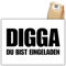 celebr8te 12x lässige Geburtstagseinladungen - DIGGA Einladungskarten für Kindergeburtstag Jungen - Teenager Party Einladungskarten +12 Sticker +12 Geschenktüten