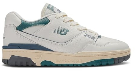 New Balance Men's 550 Sneakers, Sea Salt/New Spruce/Calcium, 5 UK