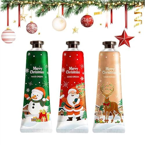 Handcreme Mini Set,Handcremes Set,3 Stück Winter-Handcreme für Sehr Trockene Hände, Hände FußFeuchtigkeitscreme,Weihnachtsgeschen