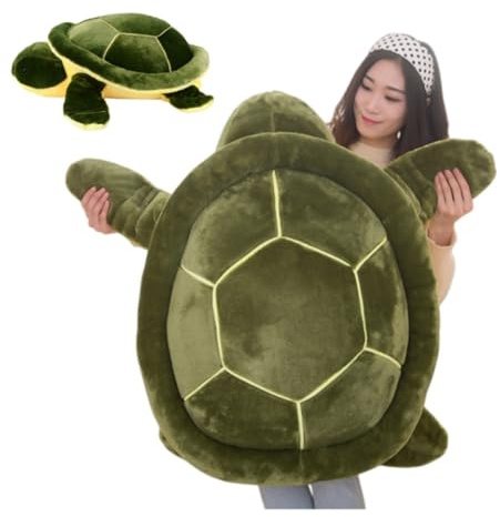 Generisch Schildkröte Kuscheltier, Weiches Flauschiges Schildkröte Plüschtier, Große Grüne Plüschschildkröte für Kinder Jungen und Mädchen (25 cm)