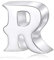 Charm Con lettera dell'alfabeto, A, in vero Argento Sterling adatti per braccialetti Pandora Letter R
