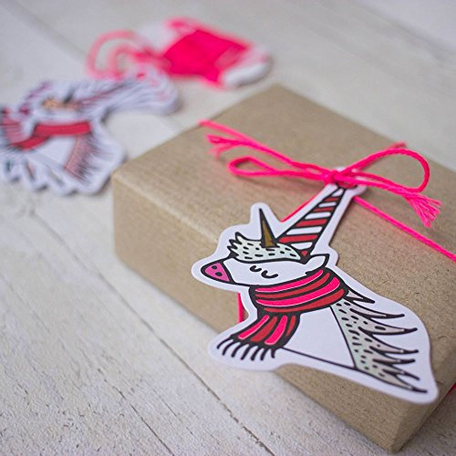 Geschenkanhänger Einhorn Xmas