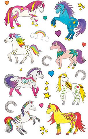 AVERY Zweckform 53222 Papier Sticker, Pferde, 22 Aufkleber
