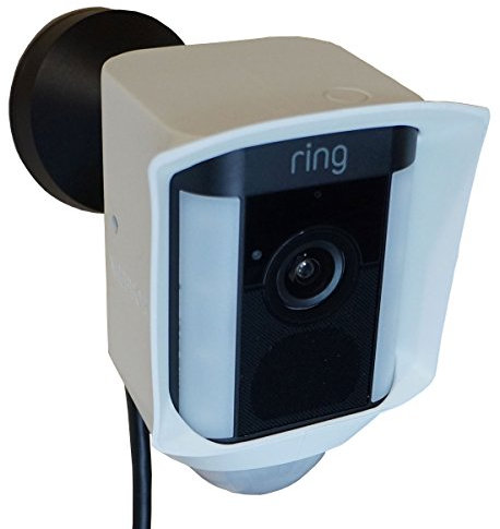 Silicone Skin Cover Case for Ring Spotlight Camera Wired - Sun Glare, UV & Weather Protection Skins Cover - White