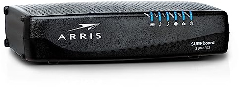 ARRIS SURFboard SBV3202 DOCSIS 3.0 Cable Modem with Voice | Xfinity | Two telephony ports + one 1 GbE port; supports Xfinity Internet & Voice plans up to 800 Mbps; 2-year warranty.