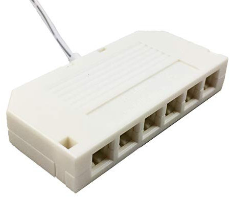 LED Verteiler Adapter 6-Fach Ministecker 10cm Kabellänge weiss
