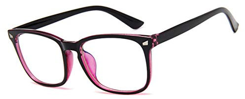 Gafas anti luz azul para Hombre y Mujer anti fatiga y contra anti UV Vintage Visión Clara Glasses Cristal Lente Transparente