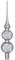 Jingle Bells Lauscha Christbaumspitze antik Silber matt