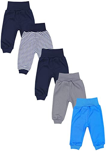 TupTam Pumphose Baby 5er Pack Unisex - Bequeme Baby Hose für Jungen und Mädchen aus Oeko-Tex Baumwolle, Farbe: Junge 9, Größe: 74