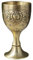 Taganov Chalice Goblet Gold Communion Cup Brass Wine Glass 3.5 OZ Offering for Church Holy Grail Cup Using it for an Altar Decoration Sturdiness