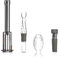Cork Genius 4-Piece Wine Opener Set, Air Pump Wine Bottle Opener, Wine Aerator Pourer Spout, Wine Foil Cutter, and Leakproof Vacuum Wine Stopper, Wine Gift Set for Wine Lovers, Gray