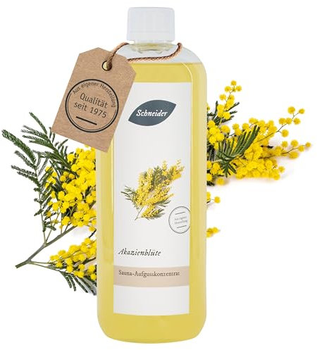 Saunabedarf Schneider - Aufgusskonzentrat Akazienblüte - leicht orientalischer, anregender Saunaaufguss - 250ml Inhalt