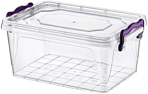 40L/20L/13L/11L/10L/8.5L/6.5L/5L/3.8L Clear Kitchen Pantry Storage Container Fridge Freezer Dishwasher Microwave Safe Food Storage Box Organizer Meal Carrier (3.8 Litre Rectangular Box)