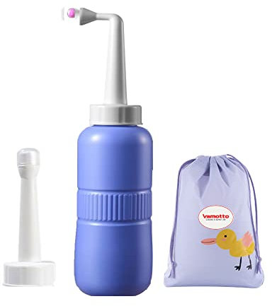 Portable Bidet Bottle for Postpartum, Vamotto Travel Peri Sprayer Bottle Essentials Perineal Spray Squirt Bottle Feminine Postpartum Care,Clean,Perineal Recovery New Mom & Baby 2 Detachable Nozzles