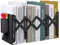 MSDADA Serre-Livres Réglable en Métal, Serre-Livres Robustes avec Porte-Stylo, Serre-Livre Télescopique pour Cuisine, Bureau, Ecole, Bibliothèque pour Enfants (Noir)
