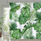 Bonhause Duschvorhang Grüne Blätter Tropische Pflanze Duschvorhänge 180 x 180 cm Anti-Schimmel Wasserdicht Polyester Stoff Waschbar Bad Vorhäng für Badzimmer mit 12 Haken
