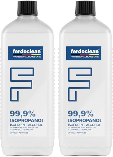 ferdoclean 99,9% Isopropanol 2000ml | 2L IPA 2-Propanol Isopropylalkohol Isopropyl | Reingungsmittel 2 x 1L