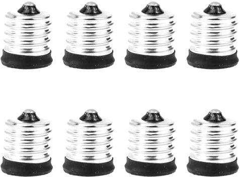 POPETPOP 8 Stück E17 auf E14 Sockel Konverter, Fassung Adapter, Lampenfüße für LED-Lampen, Glühbirnen, Halogen, CFL-Lampen