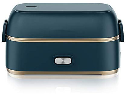 HMTE Fiambrera eléctrica, Calentador de Alimentos portátil, Mini Olla arrocera, vaporizador de Alimentos con recipientes extraíbles de Acero Inoxidable 304 con Cuchara y Tenedor, para el hogar, l