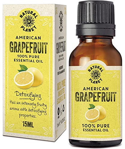 Natural Planet Grapefruit Essential Oil 15ML Natural & Undiluted Therapeutic Grade Pure, Cruelty Free