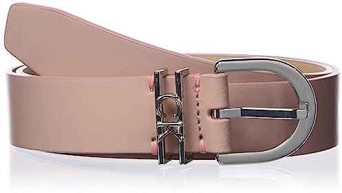 Calvin Klein Damen Gürtel Ck Must Ck Loop Belt 3.0 cm Ledergürtel, Rosa (Cafe Au Lait), 85 cm