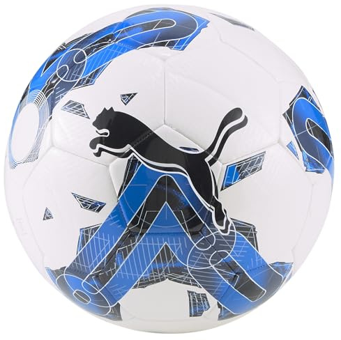 PUMA Orbita 6 MS Trainingsfußball, Weiß/Blau/Schwarz