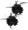Haarspange, Haarspange, Rosenblüte, schwarz, florales Blumenmuster, Feder, Ansteckblumen, Fascinator, Haarband für Damen und Mädchen, Hochzeit, Abschlussball, Party, besondere Anlässe, 2 Stück