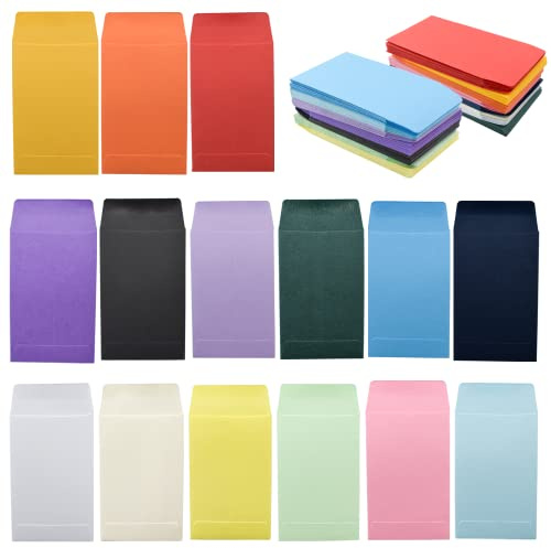 VANRA 150 PCS Münze Umschläge #1 Samen Umschläge bunte kleine Teile Umschlag mit gummierten Klappe für Mini-Teile Briefmarken Sammlung (2 1/4 x 3 1/2 Zoll)
