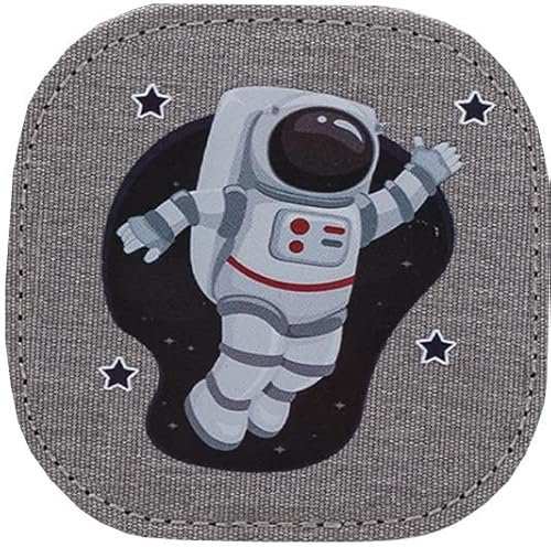 JP Journey Klett Patch Zubehör für JP Journey Taschen für Toniebox, auch Kompatibel mit Schulranzen, 8 x 8 cm (1 Stück Astronaut)