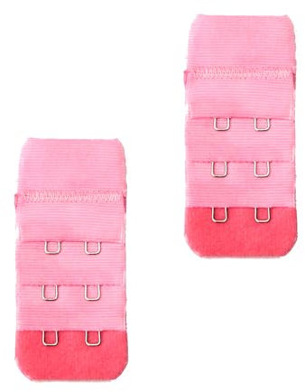 Velvet London Bra Extender 2 Hooks Soft and Comfortable Bra Maternity Underwear Bra Extensions Bra Strap Extenders (Pink)