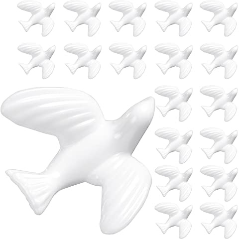 ZZYFGH Mini-Taube zum Basteln, 3,8 cm, Miniatur-Vögel, Figuren, Hochzeit, Party, Kuchendekoration, 24 Stück