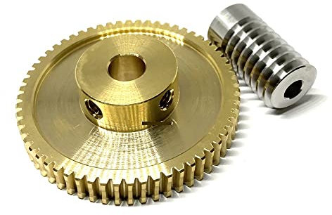 Engrenage à vis sans fin et vis sans fin 0.8M jeu d'engrenages à vis sans fin de Turbine de précision 1:20/30/40/50/60 dents accessoires d'engrenage en cuivre à vis sans fin en acier inoxydable ( Colo