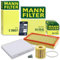 MANN-FILTER Inspektionspaket Filterset 1x Ölfilter, 1x Luftfilter, 1x Innenraumfilter, 1x Ölablassschraube mit Dichtring Kompatibel mit SEAT CORDOBA (6L2), IBIZA III (6L1), VW POLO (9N_, 9A_)